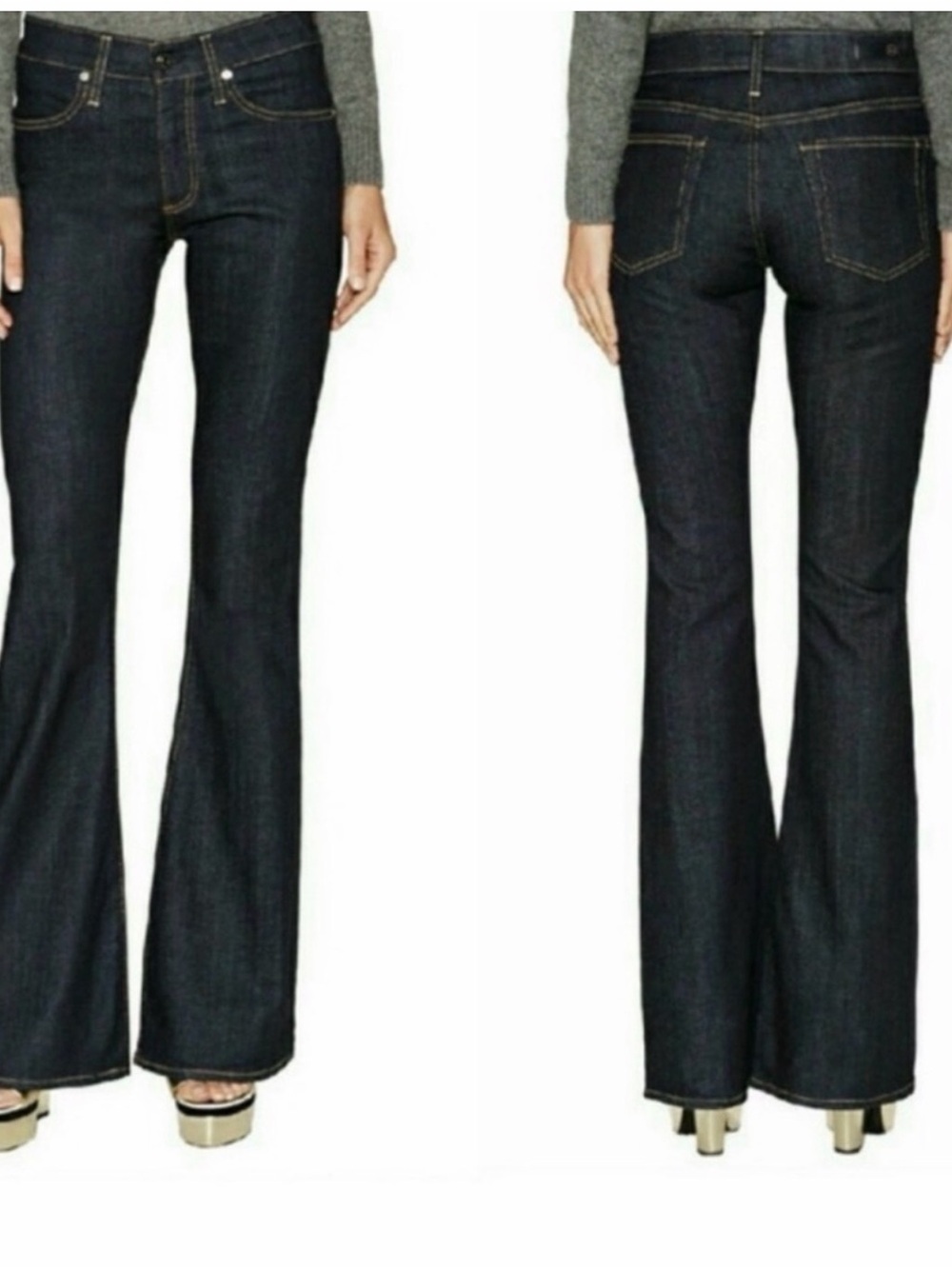 AG Adriano Goldschmied The Farrah 1970s Bell Bottom Jeans,